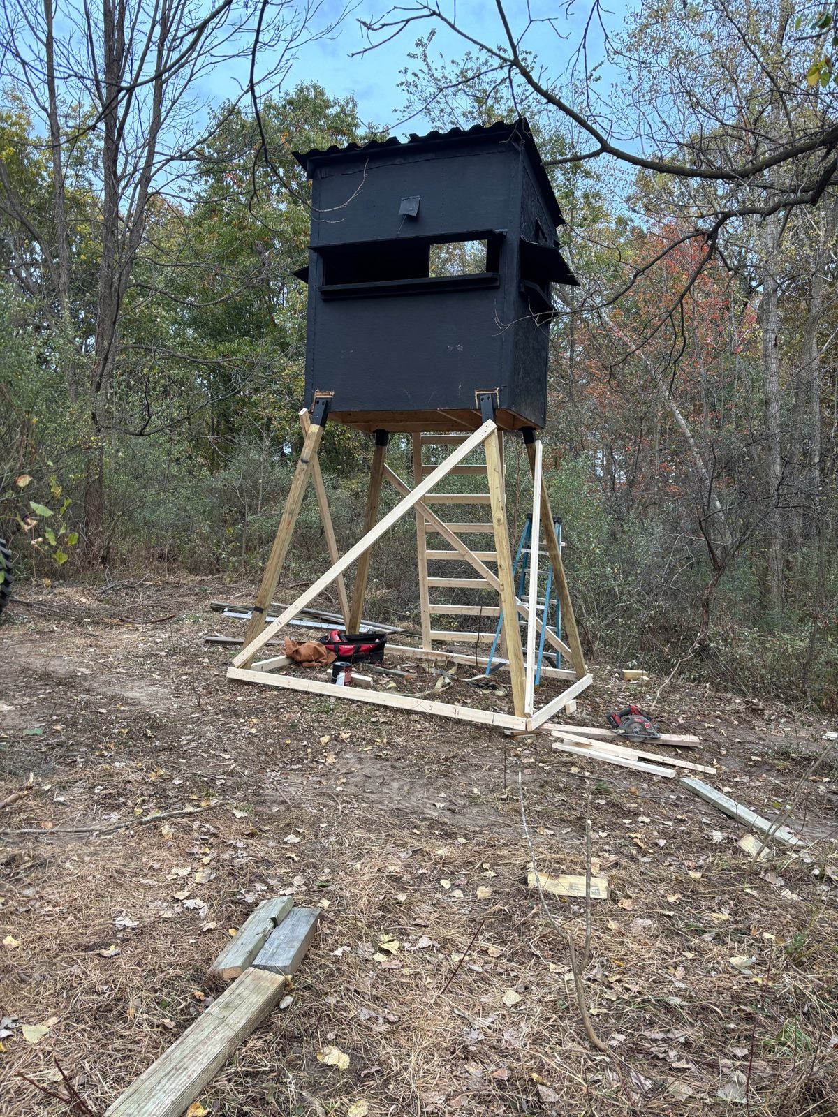 Custom elevated deer blind