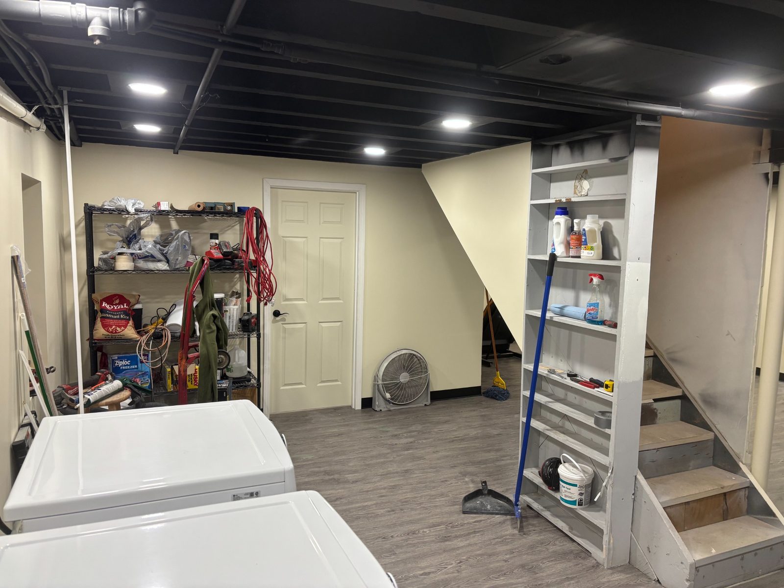 Finished lower-level room